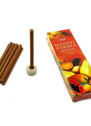 Mango papaya dhoop (манго та папая) безосновнs пахощі 25 г