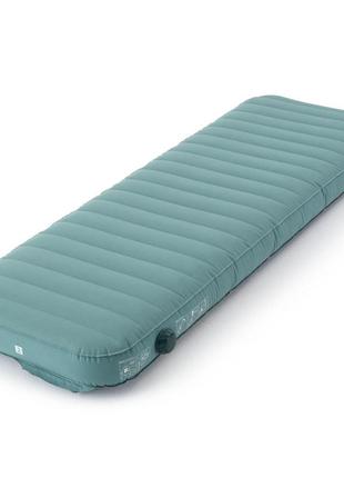 Матрац надувний для кемпінгу quechua одномісний 200 x 70 x 16 см air seconds comfort зелений1 фото