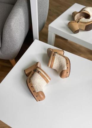 Бежевые сабо от ugg туфли3 фото