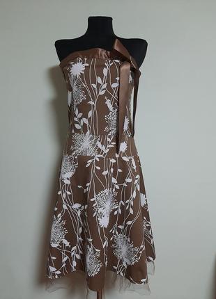 Сукню декольте з квітковим принтом1 фото