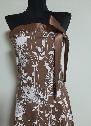 Сукню декольте з квітковим принтом2 фото