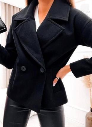 Жіноче стильне пальто кашемір + підклад 42-44,46-48,50-52,54-56 чорний, бежевий3 фото