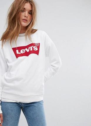 Белый свитшот levi's