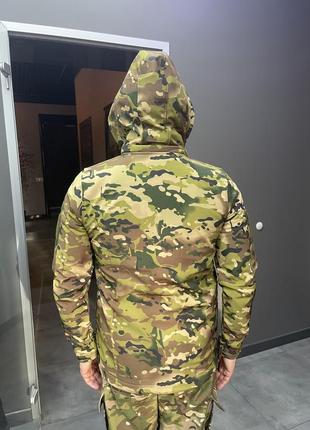 Куртка тактична squad, softshell, мультикам, розмір 3xl, тепла куртка флісова для військових софтшелл3 фото
