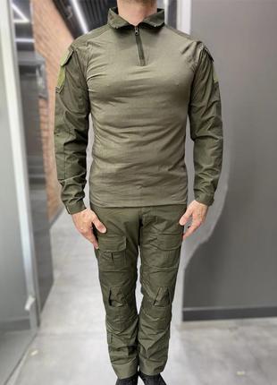 Армейская кофта убакс, олива, коттон (хлопок), размер m, combat, тактическая рубашка убакс4 фото
