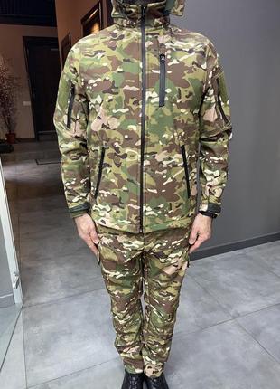 Куртка тактична special, softshell, мультикам, розмір m, демісезонна куртка флісова для військових софтшелл5 фото