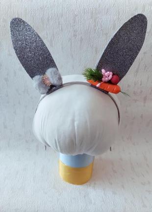 Украшения, аксессуары. обруч ободок ушки к костюму зайка, зая, зайчиха, заяц, кролик
