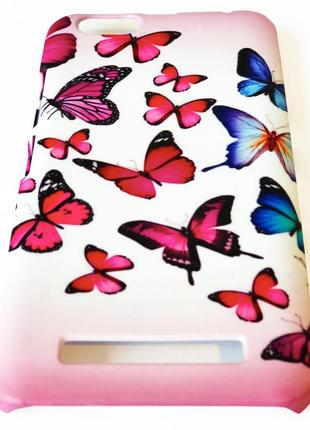 Чохол-накладка на lenovo vibe c a2020 з малюнком метеликів