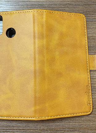 Чехол-книжка на телефон tecno spark 6 go горчичного цвета