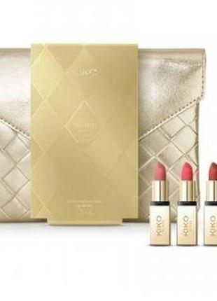 Kiko milano набір з міні помад holiday premiere lovely mini lipstick gift set