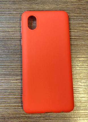 Чехол-накладка на телефон samsung a01 core/a013 красного цвета
