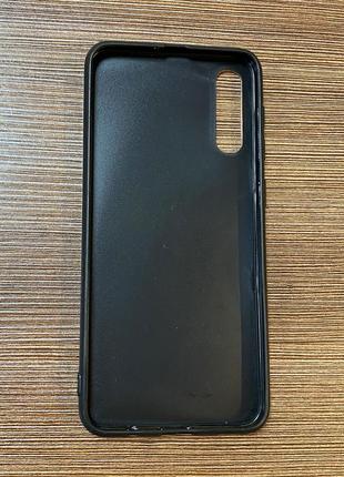 Чехол-накладка на телефон samsung a30s (a307f) коричневого цвета с блестками4 фото