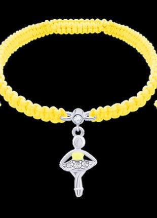 Браслет плетений балерина жовта