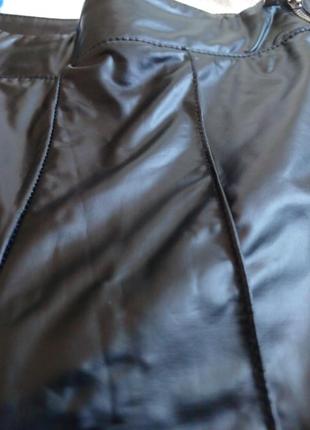 Штани-штани кльош розкльошені вінілові шкіряні з високою посадкою завищеною талією екошкіра підліткові4 фото