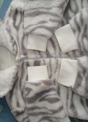 Пижама кигуруми слип флисовый зебра 11-12 лет рост 146-1525 фото