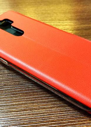 Чехол-книжка на телефон xiaomi redmi note 8 pro красного цвета2 фото