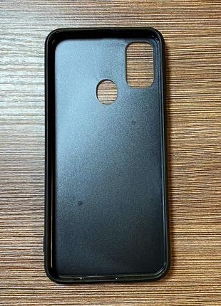 Чехол-накладка на телефон samsung m30s (m307f) коричневого цвета с блестками2 фото