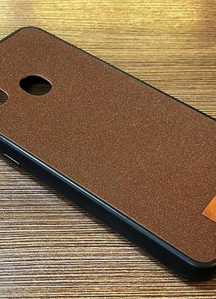 Чехол-накладка на телефон samsung m30s (m307f) коричневого цвета с блестками3 фото