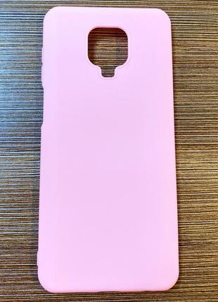 Чохол-накладка на телефон xiaomi redmi note 9s рожевого кольору