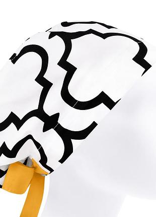 Медицинская шапочка шапка женская тканевая хлопковая многоразовая принт марокко