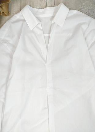 Женская рубашка блузка белая с длинным рукавом без застёжки размер xl (50)2 фото