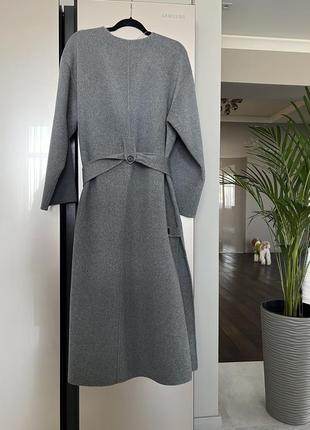 Новое пальто zw zara с шерстью серый размер m-l6 фото