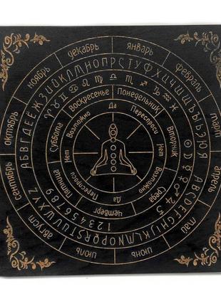 Класична таблиця для роботи з маятником, темна (26х26х0,8 см)