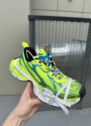 Кроссовки balenciaga track gray premium in fluo yellow