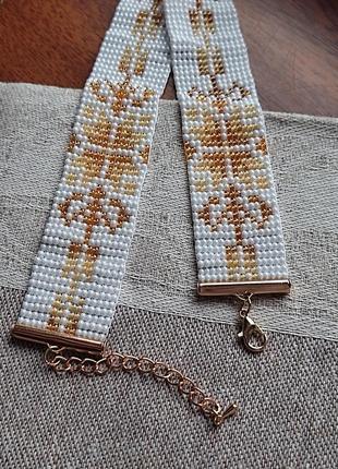 Чокер-гердан из бисера3 фото