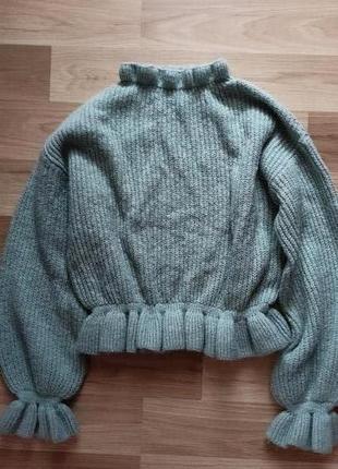 Укороченный свитер topshop 🩵💚🤍1 фото