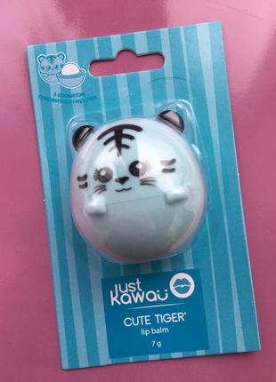 Бальзам для губ just kawaii cute tiger, 7 з ароматом соковитого персика