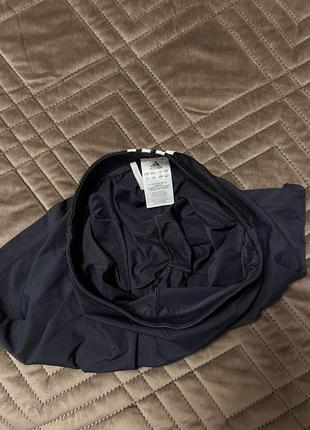 Спортивная юбка adidas теннисная мини короткая черная белая с шортами4 фото