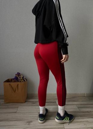 Адидас лосины красные женские леггинсы adidas красные3 фото