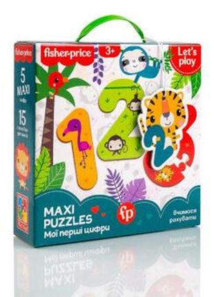 Maxi puzzle fisher price. мої перші цифри (укр), в кор. 21*21*6см, тм vladi toys, украина (6)