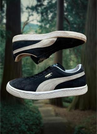 Кросівки кеди puma suede оригінальні чорні1 фото