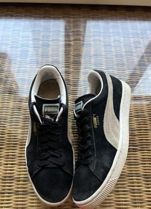 Кросівки кеди puma suede оригінальні чорні3 фото