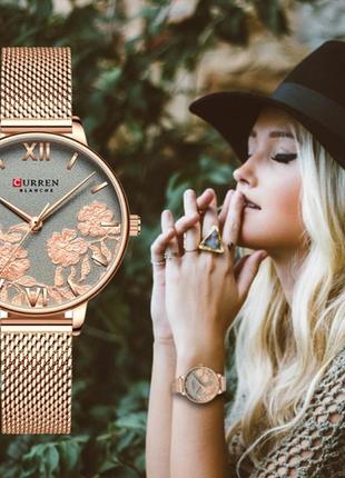 Елегантний жіночий годинник зі сталевим ремінцем — curren provance