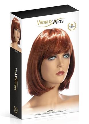 Перука коротка world wigs camila mid-length redhead2 фото