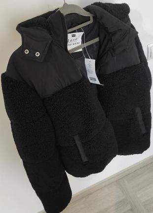 Куртка зимова, каракуль, бараш, стилтну укорочена куртка1 фото