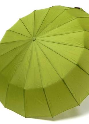 Зонт однотонный на 16 спиц светло-оливковый