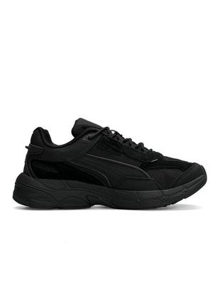 Мужские кроссовки puma teveris nitro black white (пума теверис нитро)6 фото