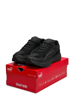 Мужские кроссовки puma teveris nitro black white (пума теверис нитро)9 фото