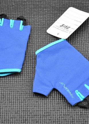 Розпродаж - рукавички для фітнесу powerplay blue m (3418)
