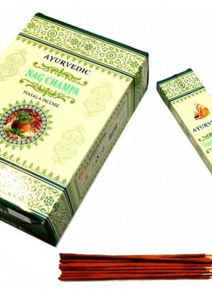 Ароматические палочки наг чампа ayurvedic nag champa bm