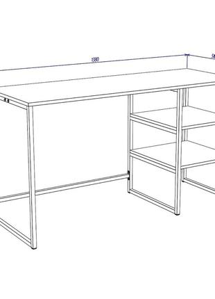 Письменный стол компьютерный frigate loft дуб крафт золотой. столы рабочие письменные...