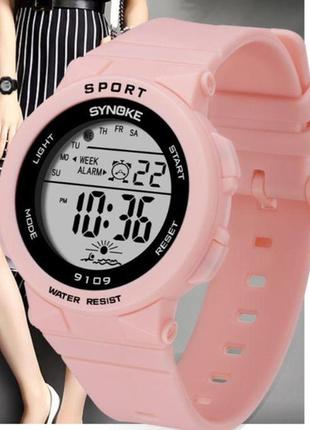 Спортивний жіночий годинник — sanda pink5 фото