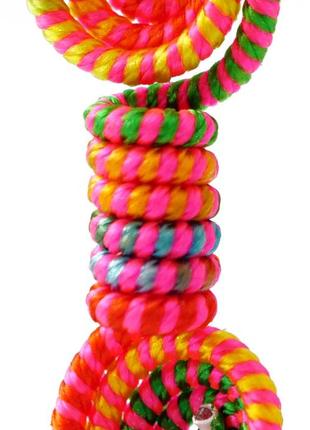 Серьги плетённые спиралька №8 розовые bm2 фото