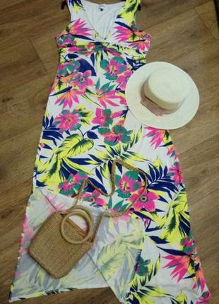 Сарафан в тропический принт