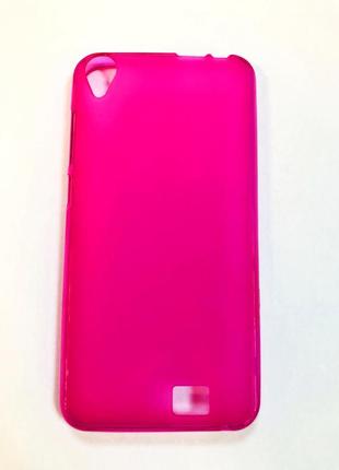 Силиконовый чехол на телефон homtom ht 16 розового цвета