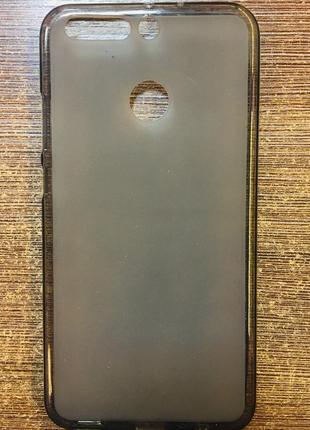 Силиконовый чехол  на телефон huawei honor 7x чёрного цвета